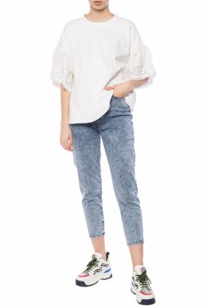 Lace-trimmed t-shirt, zdjęcie 2 Lace-trimmed t-shirt od McQ Alexander McQueen